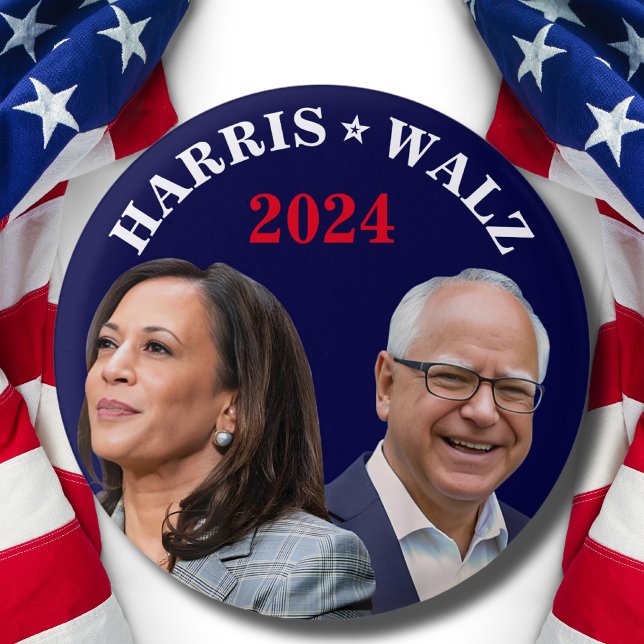 Kamala Harris Walz Photo - President Vice Photos Knapp (Skapare uppladdad)
