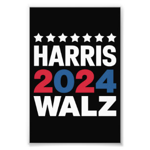 Kamala Harris Walz till president vicepresident Fototryck