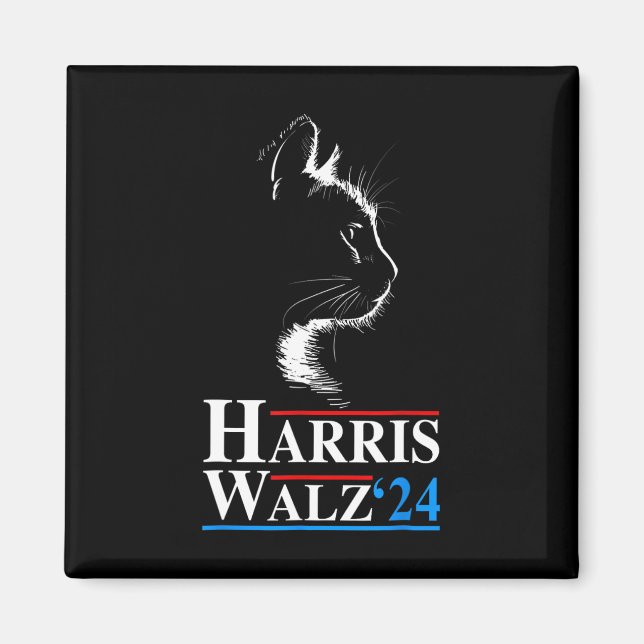 Kamala Harris Wheimer 2024 Cat Funny Vp Vice Presi Magnet (Framsidan)