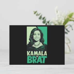 Kamala is Brat Funny Sarcastic Inbjudningar