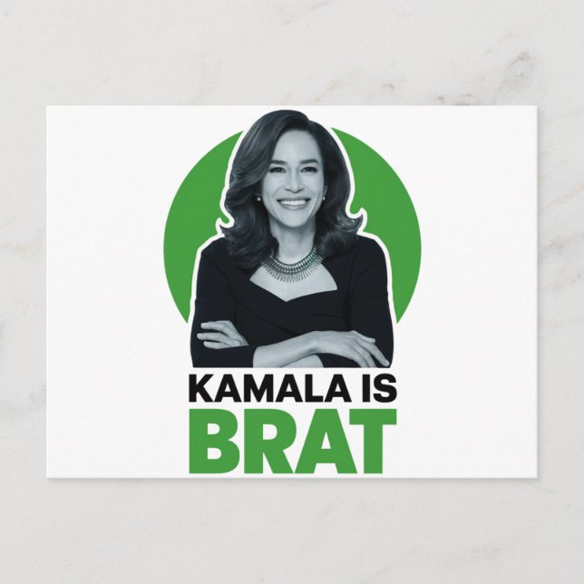Kamala is Brat Funny Sarcastic Vykort (Framsida)