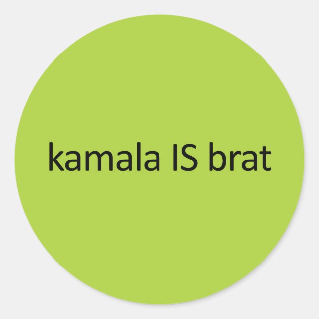 kamala IS brat Runt Klistermärke (Framsida)