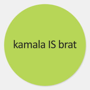 kamala IS brat Runt Klistermärke