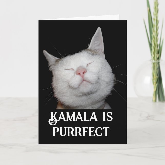 Kamala is Purrfect Kort (Framsida)