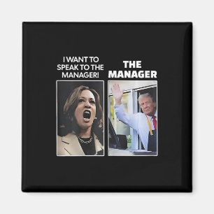 Kamala jag vill prata med chefen Trump Mcdona Magnet