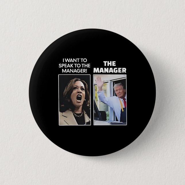 Kamala, jag vill tala med chef Trump McDona Knapp (Framsida)