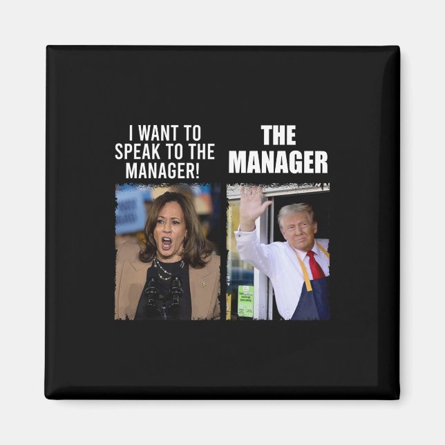 Kamala jag vill tala med chefen magnet (Framsidan)