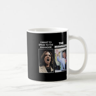 Kamala jag vill tala med chefen Trump Mcdona Kaffemugg