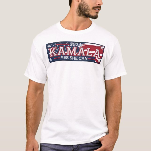 KAMALA "JES SHE CAN", Manar-Shirt T Shirt (Framsida)