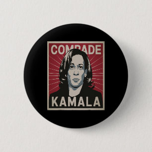 Kamala Kamala Rolig tröja politiska Komrade Comra Knapp