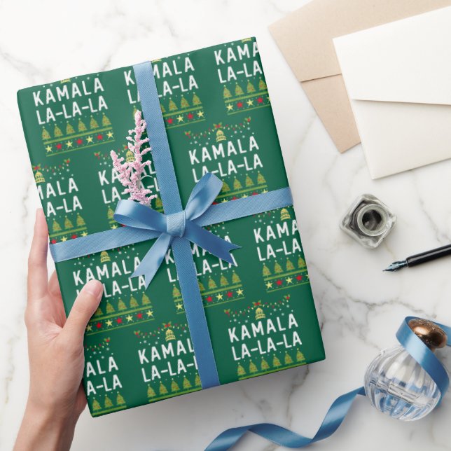 Kamala La La La Funny Harris-Grönten God jul Presentpapper (Gifting)