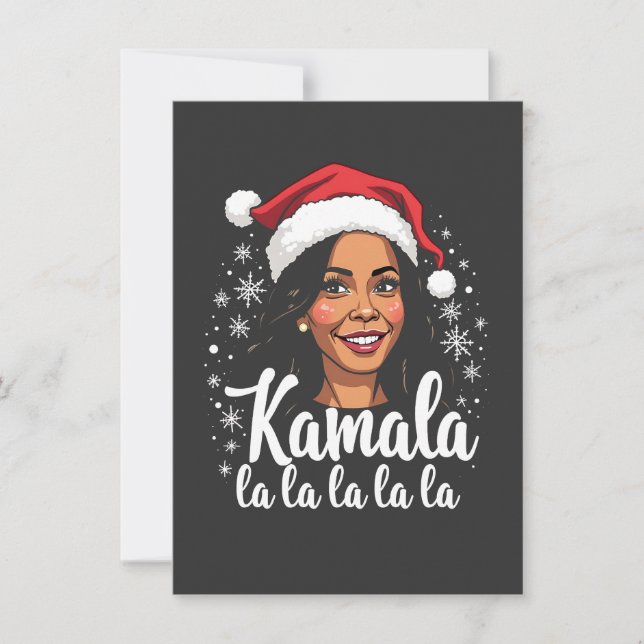 Kamala La La La Kamala Harris Jul Tomte  Inbjudningar (Framsida)