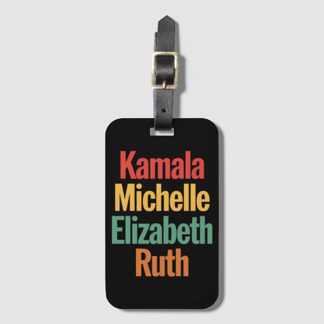 Kamala Michelle Elizabeth Ruth Feminist Politik Bagagebricka (Framsida vertikal)
