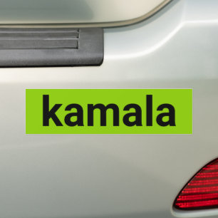 kamala minimalistisk text svart lime grön brat coo bildekal