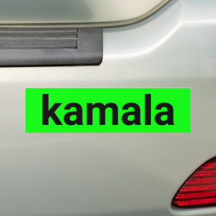 kamala minimalisttext svart neon grönt brat coola bildekal