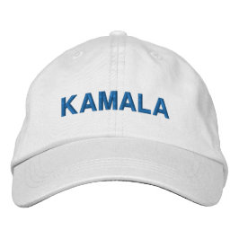 Kamala modern blå typografi anpassad broderad keps