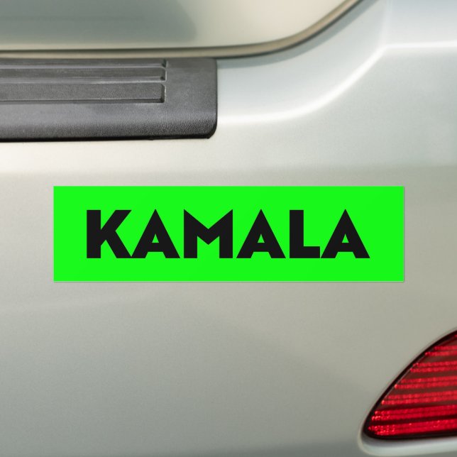 Kamala modern fet typografi neon grönt brat bildekal (På Bil)