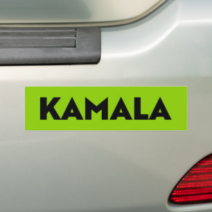 Kamala, modern, fet typografi, svart grönt brat bildekal