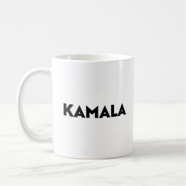 Kamala, modern, fet typografi, svart och vitt kaffemugg