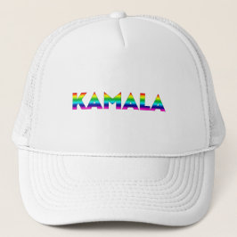Kamala modern regnbågtypografi lgbt gay pride keps