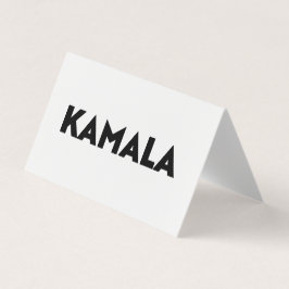 Kamala - modern typografi - svart, vitt kort