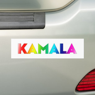 Kamala moderna regnbåggradienten färg typografi bildekal