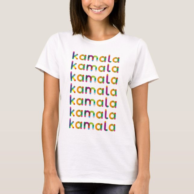 Kamala Namn Seven Rows T Shirt (Framsida)