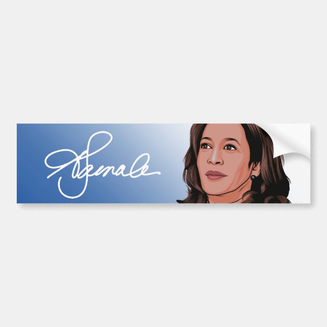 KAMALA NAMNTECKNING BUMPER STICKER BILDEKAL (Framsidan)