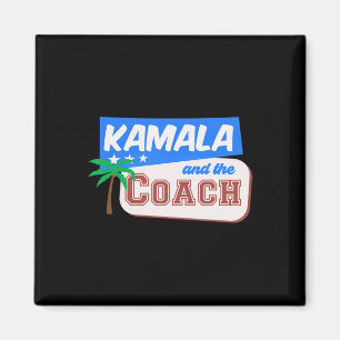 Kamala och Coach Harris Wheimer 2024 Kampanj Magnet