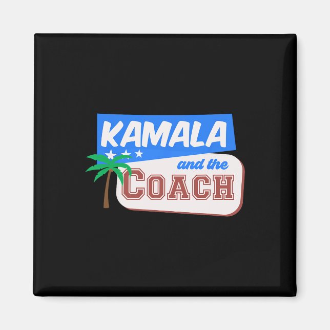 Kamala och Coach Harris Wheimer 2024 Kampanj Magnet (Framsidan)