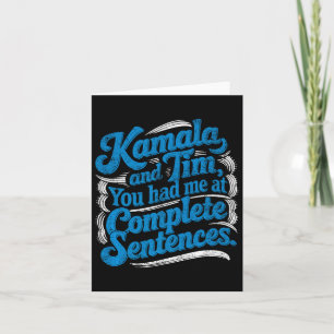 Kamala och Tim Harris Wheimer Presidentval Kort