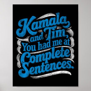 Kamala och Tim Harris Wheimer Presidentval Poster
