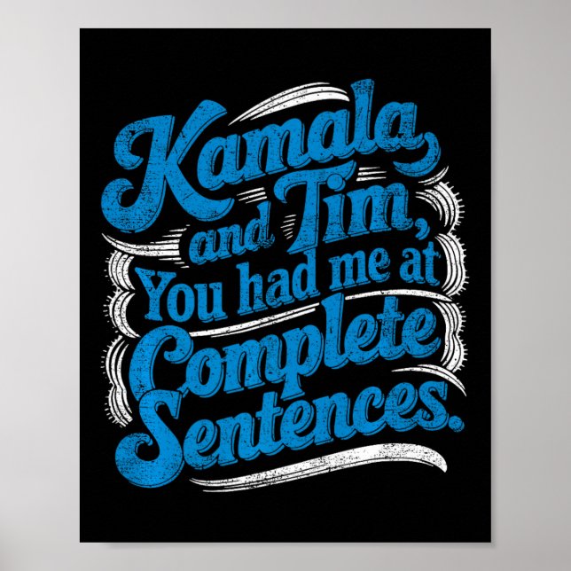 Kamala och Tim Harris Wheimer Presidentval Poster (Framsidan)