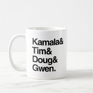 Kamala och Tim och Doug och Gwen Kaffemugg