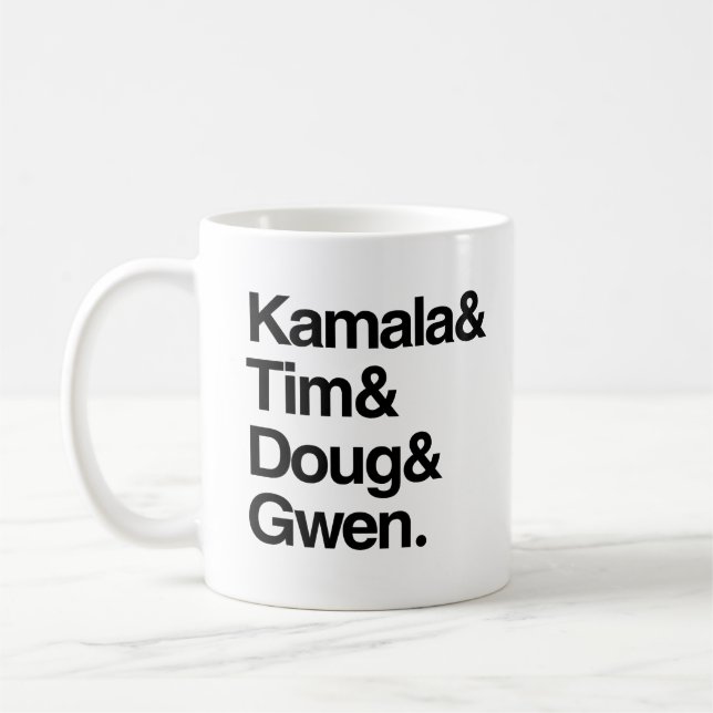 Kamala och Tim och Doug och Gwen Kaffemugg (Vänster)