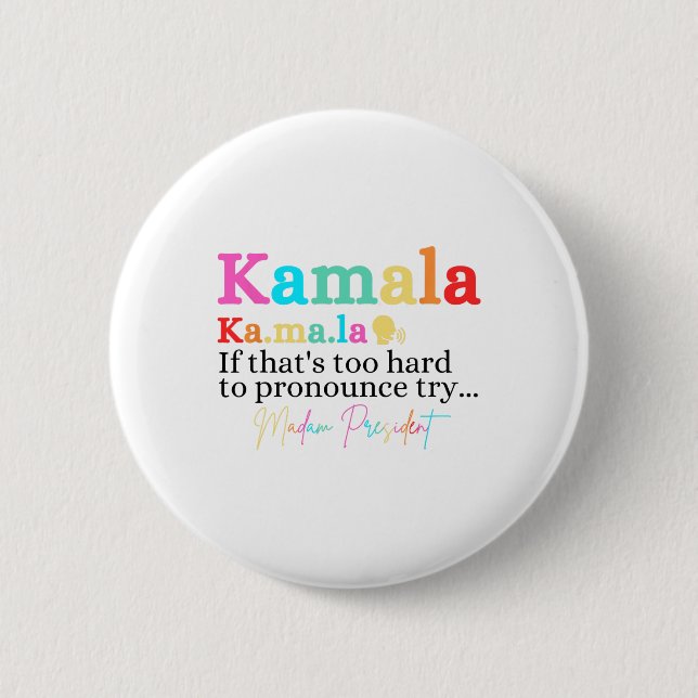 Kamala om det är för svårt att uttala sig.. knapp (Framsida)