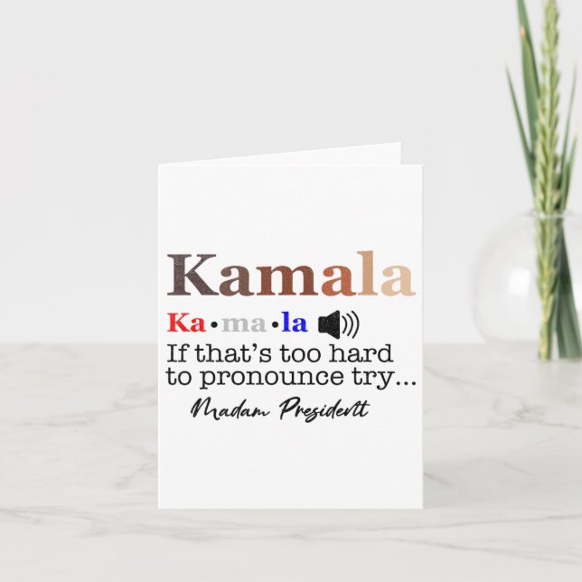 Kamala om det är för svårt att uttala sig... kort (Framsida)