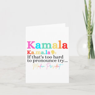Kamala om det är för svårt att uttala sig.. kort