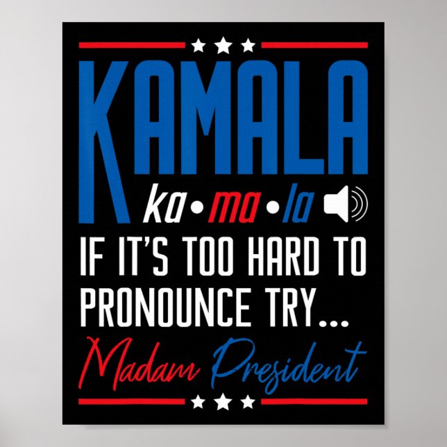 Kamala om det är för svårt att uttala sig.. poster (Framsidan)