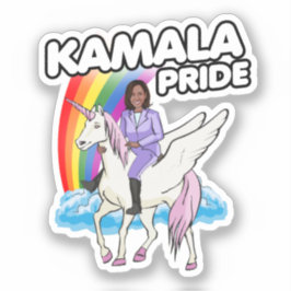 KAMALA PRIDE UNICORN OCH RAINBOW STICKER KLISTERMÄRKEN