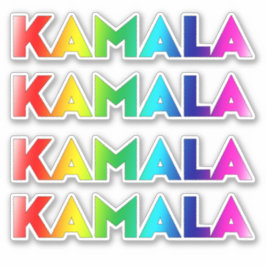 kamala rainbogradient typography lgbt-pride klistermärken