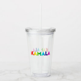 kamala rainbogradienttypografi av modernt pride take away mugg