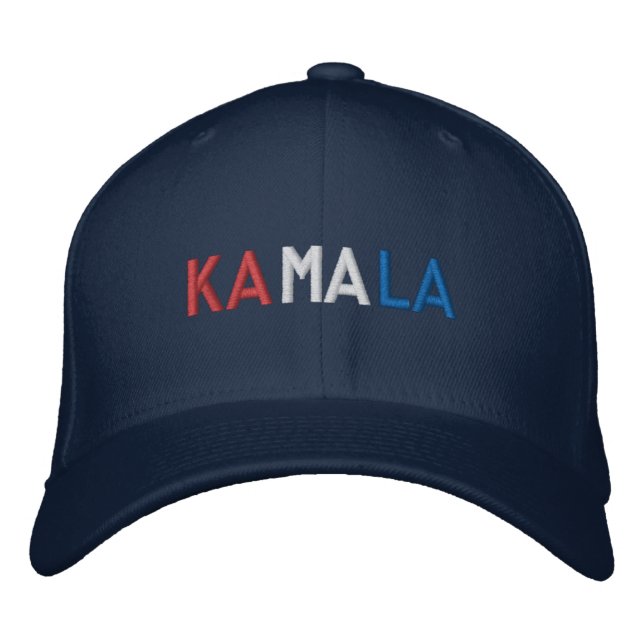 "Kamala" Red White och Blue "47" Hat Broderad Keps (Framsida)