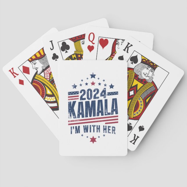 Kamala röstar för 2024 Kamala-Harris Casinokort (Baksidan)