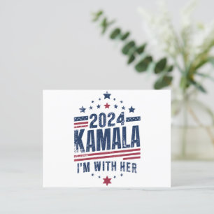 Kamala röstar för 2024 Kamala-Harris Vykort