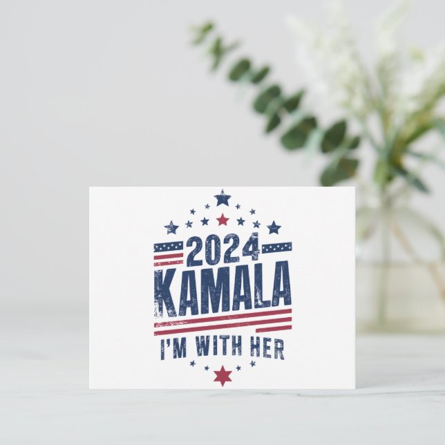 Kamala röstar för 2024 Kamala-Harris Vykort (Stående Fram)