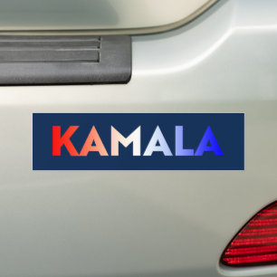 Kamala rött vitt blått övertoningstypografi blått bildekal