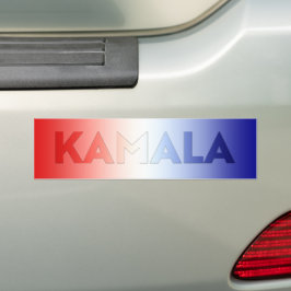 Kamala rött vitt blått typografi patriotisk bildekal