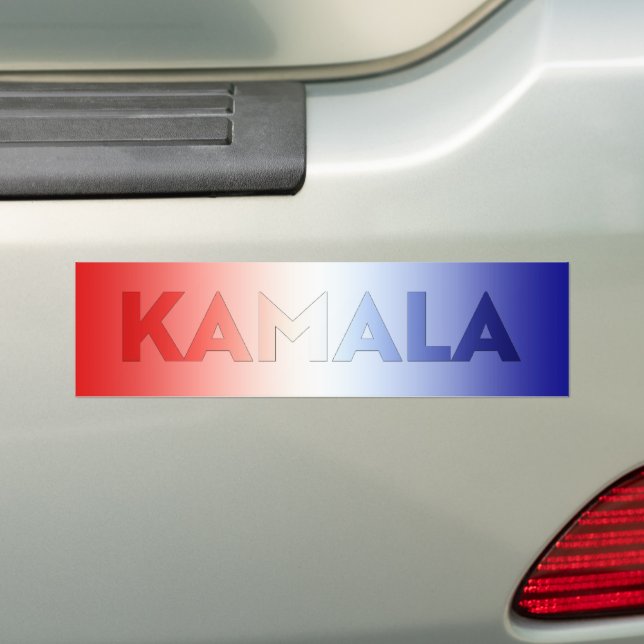Kamala rött vitt blått typografi patriotisk bildekal (På Bil)