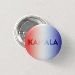 Kamala rött vitt blått typografi patriotisk knapp